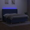 vidaXL &Kappa;&rho;&epsilon;&beta;ά&tau;&iota; Boxspring &mu;&epsilon; &Sigma;&tau;&rho;ώ&mu;&alpha; & LED &Mu;&pi;&lambda;&epsilon; 180x200 &epsilon;&kappa;. &Upsilon;&phi;&alpha;&sigma;&mu;ά&tau;&iota;&nu;&omicron;