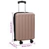 vidaXL Βαλίτσα με κλειδαριά ροζ χρυσό 34 x 23 x 55.5 εκ. ΑΒΣ Πλαστικό