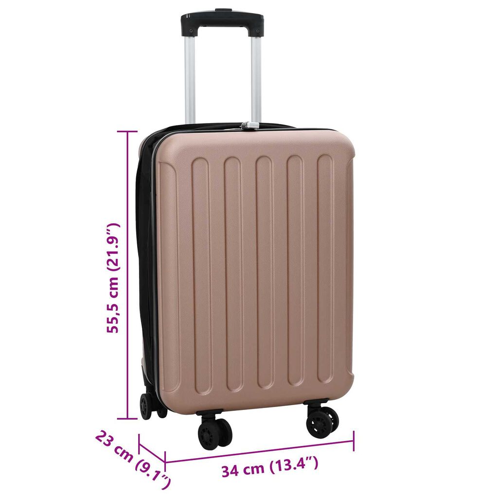 vidaXL Βαλίτσα Σκληρής Θήκης 20'' Ροζ Χρυσό 34x23x55.5 εκ. ABS