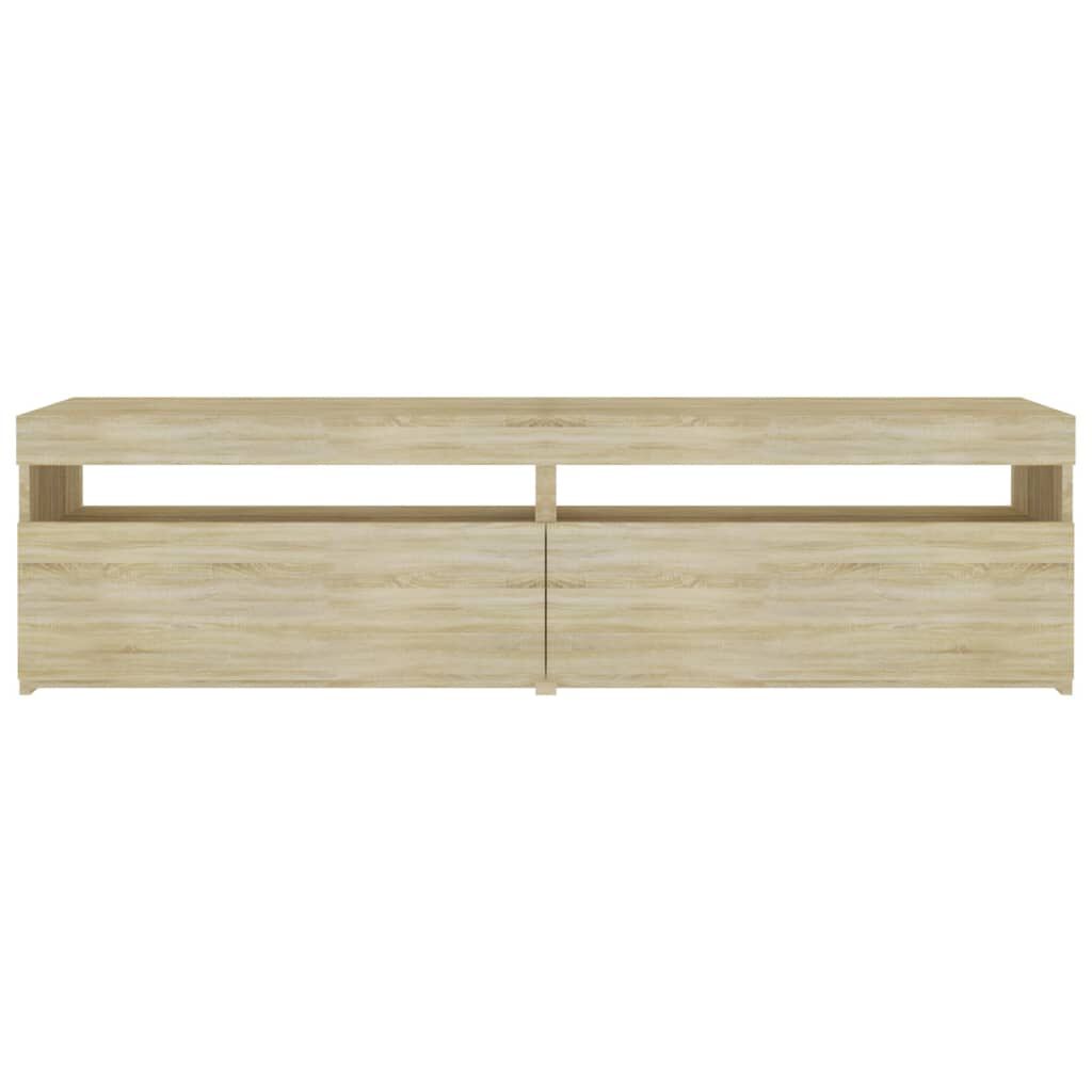 vidaXL Έπιπλο Τηλεόρασης με LED 2 τεμ. Sonoma Δρυς 75 x 35 x 40 εκ.