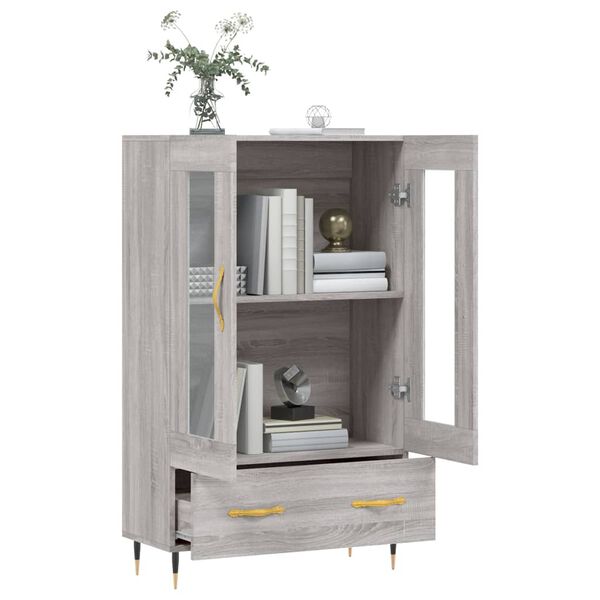 vidaXL Ντουλάπα Γκρι Sonoma 69,5 x 31 x 115 εκ. από Επεξεργασμένο Ξύλο