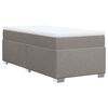 vidaXL Κρεβάτι Boxspring με Στρώμα Taupe 80x200 εκ. Υφασμάτινο