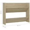 vidaXL Παπουτσοθήκη Τοίχου Sonoma Δρυς 80x18x60 εκ. Επεξ. Ξύλο