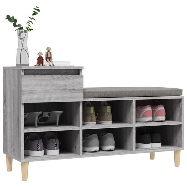 vidaXL Παπουτσοθήκη Γκρι Sonoma 102x36x60 εκ. από Επεξεργασμένο Ξύλο