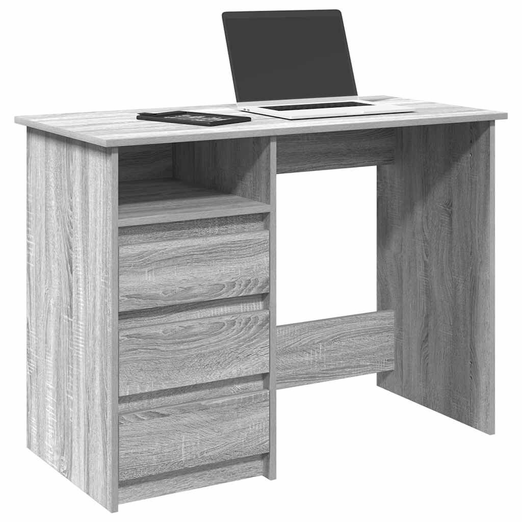 vidaXL Γραφείο Γκρι Sonoma 102x50x75 εκ. από Επεξεργασμένο Ξύλο