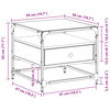 vidaXL Τραπεζάκι Σαλονιού Καφέ Δρυς 50x50x45 εκ. με Γυάλινες Πόρτες