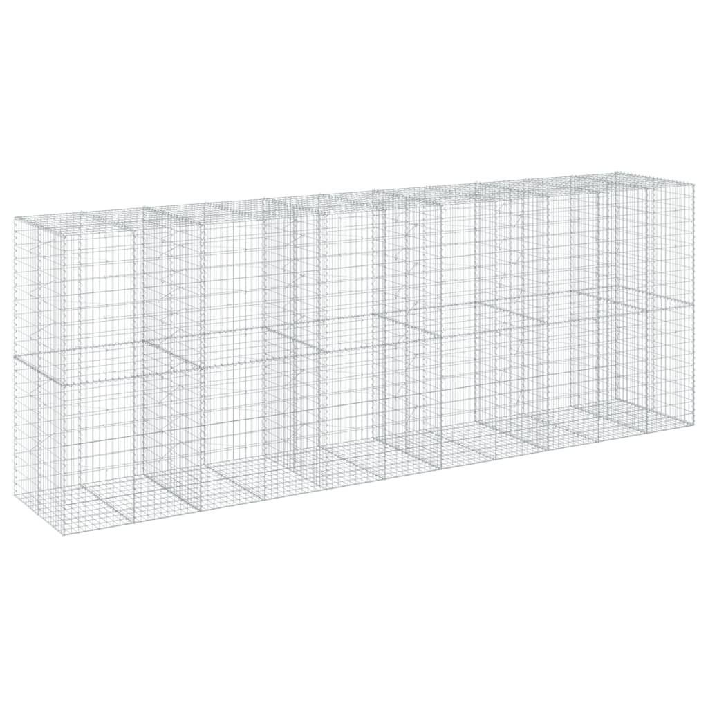 vidaXL Συρματοκιβώτιο με Κάλυμμα 550x100x200εκ από Γαλβανισμένο Χάλυβα