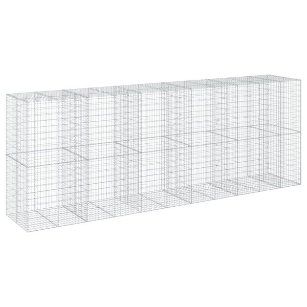 vidaXL Συρματοκιβώτιο με Κάλυμμα 550x100x200εκ από Γαλβανισμένο Χάλυβα