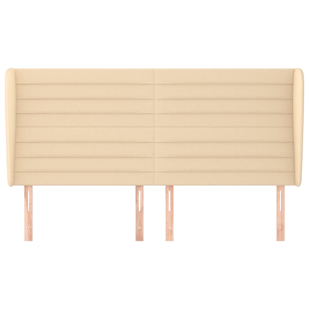 vidaXL Κεφαλάρι με Πτερύγια Κρεμ 203x23x118/128 εκ. Υφασμάτινο