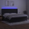 vidaXL &Kappa;&rho;&epsilon;&beta;ά&tau;&iota; Boxspring &mu;&epsilon; &Sigma;&tau;&rho;ώ&mu;&alpha; & LED &Mu;&alpha;ύ&rho;&omicron; 200x200 &epsilon;&kappa;. &Beta;&epsilon;&lambda;&omicron;ύ&delta;&iota;&nu;&omicron;
