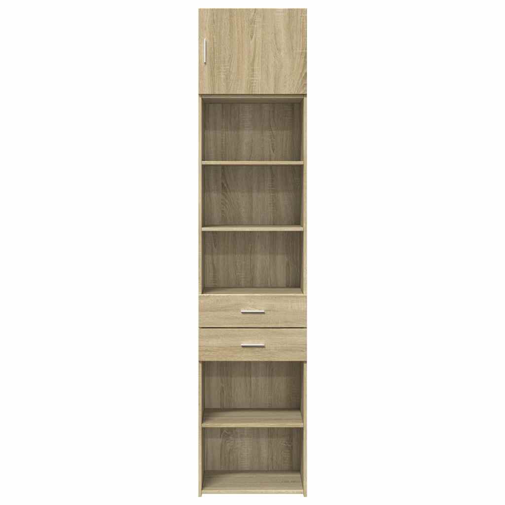 vidaXL Ντουλάπι Αποθήκευσης Στενό Δρυς 50x42,5x225 εκ. Επεξεργ. Ξύλο