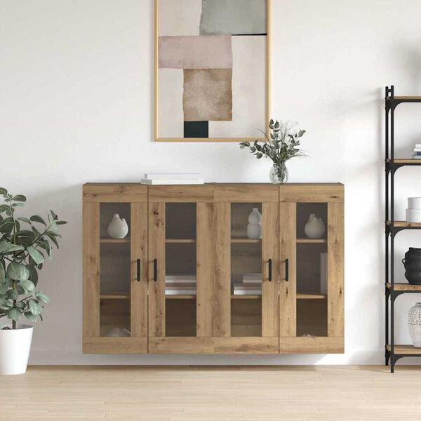 vidaXL Ντουλάπια Τοίχου 2 pcs artisan δρυς 69.5 x 34 x 90 εκ.