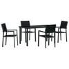 vidaXL &Sigma;έ&tau; &phi;&alpha;&gamma;&eta;&tau;&omicron;ύ &gamma;&iota;&alpha; &kappa;ή&pi;&omicron; 5 pcs &Mu;&alpha;ύ&rho;&omicron; &Chi;ά&lambda;&upsilon;&beta;&alpha;&sigmaf; &mu;&epsilon; &epsilon;&pi;ί&sigma;&tau;&rho;&omega;&sigma;&eta; &pi;&omicron;ύ&delta;&rho;&alpha;&sigmaf;
