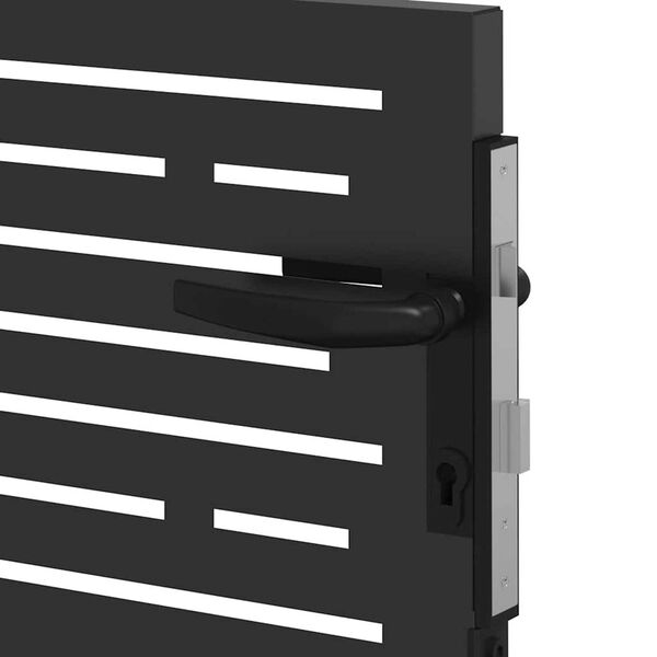 vidaXL Πύλη Κήπου Μαύρο 105 x 100 εκ Ατσάλι με Επικάλυψη Πούδρας