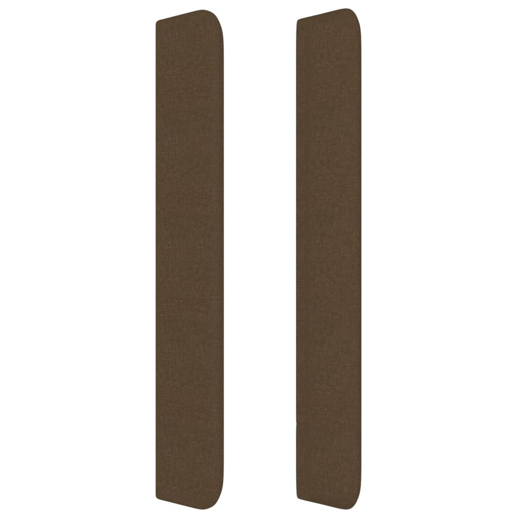 vidaXL Κεφαλάρι με Πτερύγια Σκούρο Καφέ 83x16x118/128 εκ. Υφασμάτινο