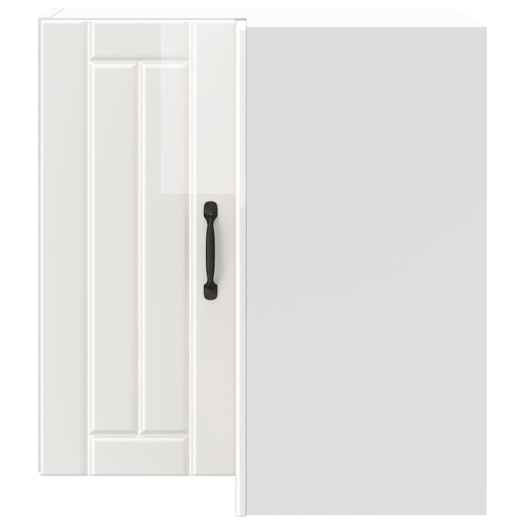 vidaXL Γωνιακό ντουλάπι τοίχου κουζίνας "Lucca" High Gloss White