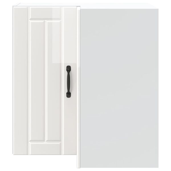 vidaXL Γωνιακό ντουλάπι τοίχου κουζίνας "Lucca" High Gloss White