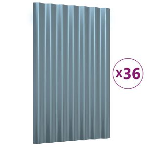 vidaXL &Pi;ά&nu;&epsilon;&lambda; &Omicron;&rho;&omicron;&phi;ή&sigmaf; 36 &tau;&epsilon;&mu;. &Gamma;&kappa;&rho;&iota; 60 x 36 &epsilon;&kappa;. &Gamma;&alpha;&lambda;&beta;&alpha;&nu;&iota;&sigma;&mu;έ&nu;&omicron;&sigmaf; &chi;ά&lambda;&upsilon;&beta;&alpha;&sigmaf;