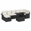 vidaXL Σετ Καναπέ Κήπου με μαξιλάρι 8 pcs Μαύρο Πολυ ράταν