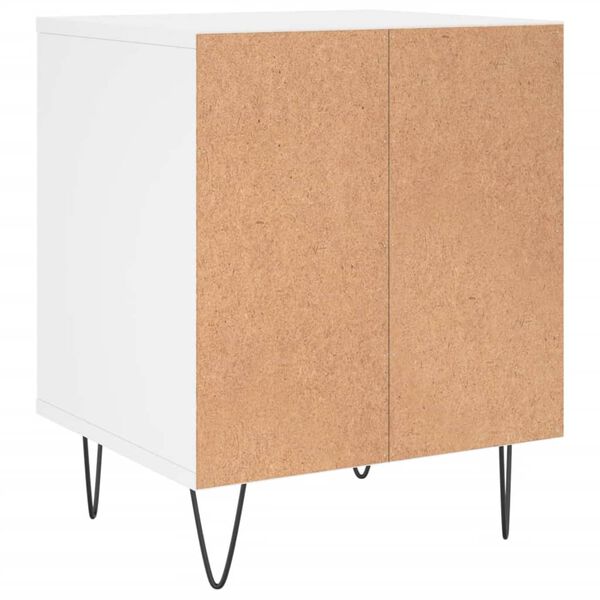 vidaXL Κομοδίνο Λευκό 40 x 35 x 50 εκ. από Επεξεργασμένο Ξύλο