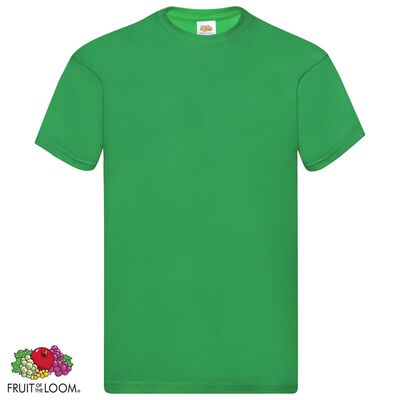 Fruit of the Loom T-shirt Original 5 τεμ. Πράσινα 3XL Βαμβακερά