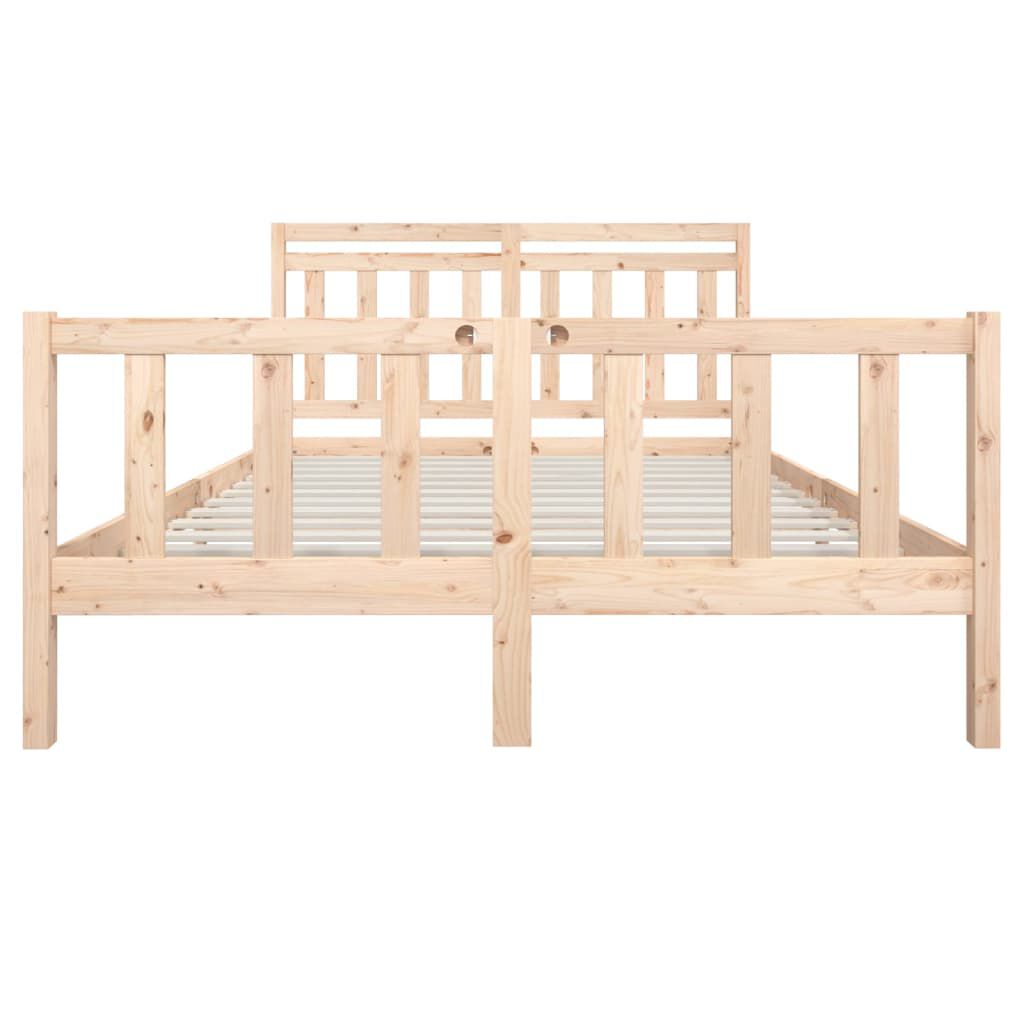 vidaXL Πλαίσιο Κρεβατιού 150 x 200 εκ. Μασίφ Ξύλο King Size