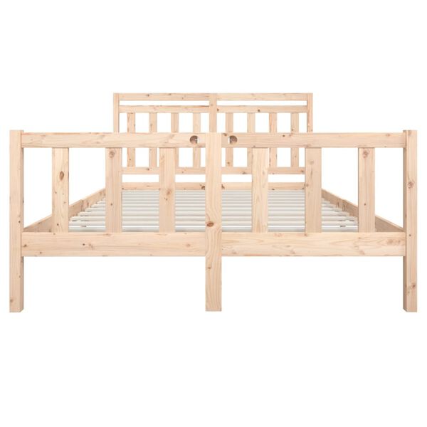 vidaXL Πλαίσιο Κρεβατιού 150 x 200 εκ. Μασίφ Ξύλο King Size