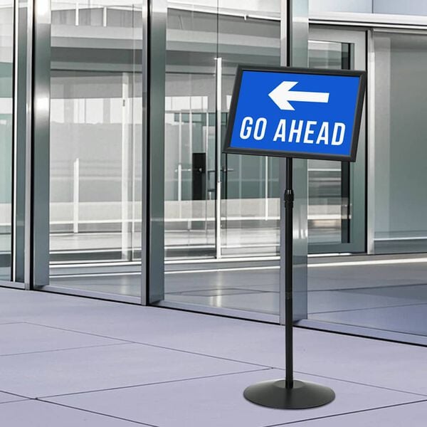 vidaXL Πόδι αφίσας Μαύρο a3 Αλουμίνιο και PVC