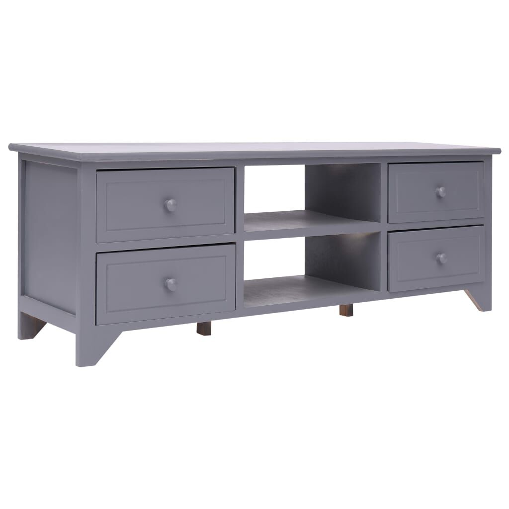 vidaXL Έπιπλο Τηλεόρασης Γκρι 115x30x40 εκ. από Ξύλο Παυλώνιας
