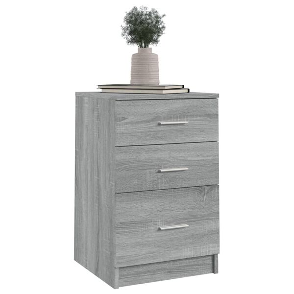 vidaXL Κομοδίνο Γκρι Sonoma 40 x 40 x 63 εκ. από Επεξεργασμένο Ξύλο