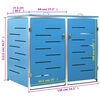 vidaXL Πλαίσιο Κάδων Απορρ. Διπλό με Ρόδες 138x77,5x112,5 εκ Αν. Ατσα.