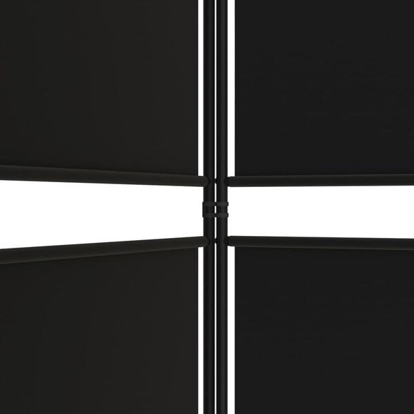 vidaXL Διαχωριστικό Δωματίου με 4 Πάνελ Μαύρο 200x200 εκ. από Ύφασμα