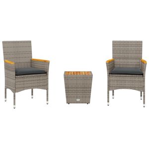 vidaXL &Sigma;&epsilon;&tau; &Epsilon;&pi;ί&pi;&lambda;&omega;&nu; Bistro 3&tau;&epsilon;&mu; &Gamma;&kappa;&rho;&iota; &Sigma;&upsilon;&nu;&theta;&epsilon;&tau;&iota;&kappa;ό &Rho;&alpha;&tau;ά&nu;/&Gamma;&upsilon;&alpha;&lambda;ί &mu;&epsilon; &Mu;&alpha;&xi;&iota;&lambda;ά&rho;&iota;&alpha;