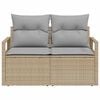 vidaXL Καναπές Κήπου Μπεζ 120 x 62 x 69εκ συνθετικό ρατάν