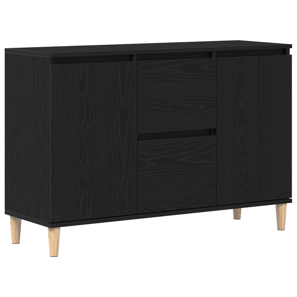 vidaXL Πλαϊνό Γραφείο Μαύρο Δρυς 101x35x60 εκ. Φτιαγμένο από ξύλο