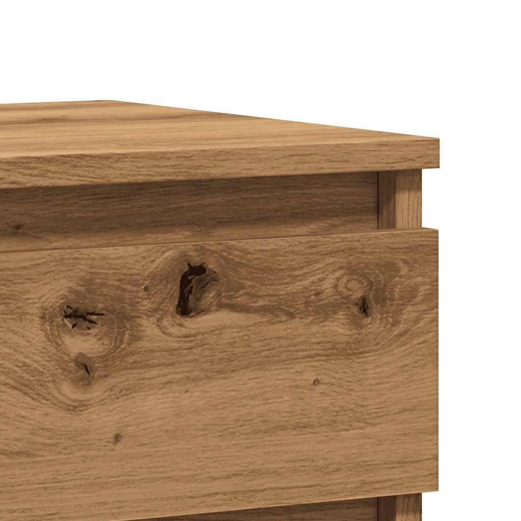 vidaXL Κομοδίνο τεχνίτης Δρυς 40x35x50 εκ. από Επεξεργασμένο Ξύλο