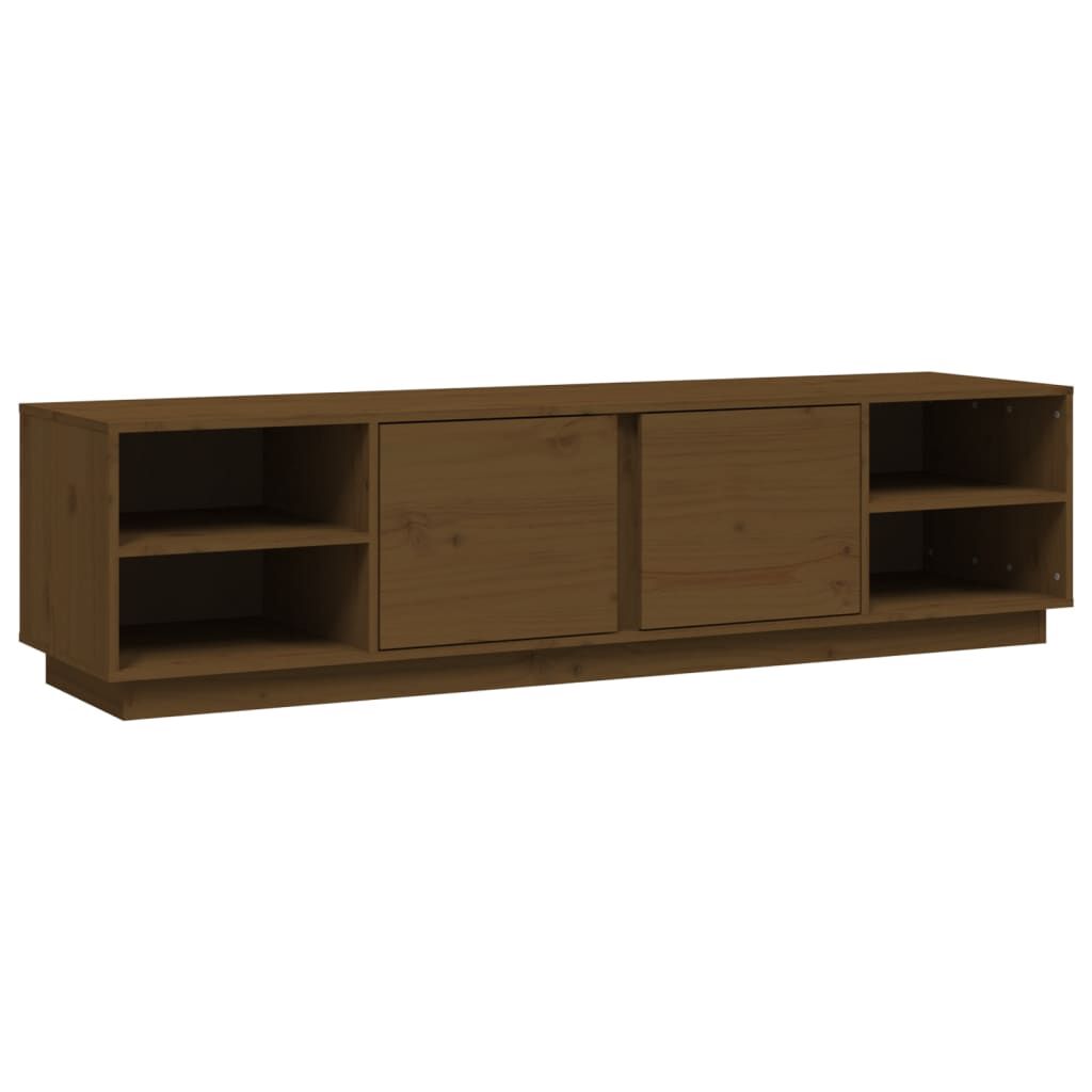 vidaXL Έπιπλο Τηλεόρασης Καφέ Μελί 156x40x40 εκ. από Μασίφ Ξύλο Πεύκου