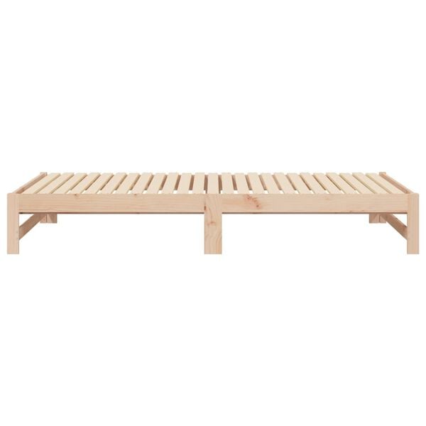 vidaXL Καναπές Κρεβάτι Συρόμενος 2x(90x200) εκ. από Μασίφ Ξύλο Πεύκου