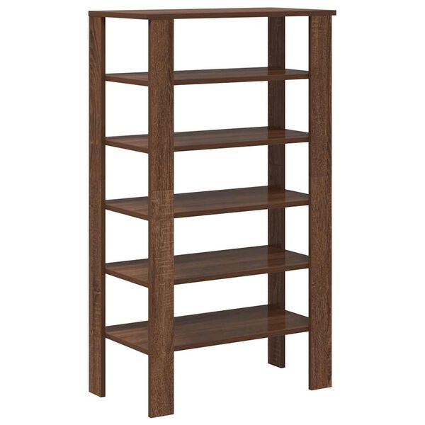 vidaXL Ράφι παπουτσιών καφέ δρυς 61x32x105 cm Κατασκευασμένο ξύλο