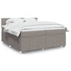 vidaXL &Kappa;&rho;&epsilon;&beta;ά&tau;&iota; Boxspring &mu;&epsilon; &Sigma;&tau;&rho;ώ&mu;&alpha; Taupe 200x200 &epsilon;&kappa;. &Upsilon;&phi;&alpha;&sigma;&mu;ά&tau;&iota;&nu;&omicron;