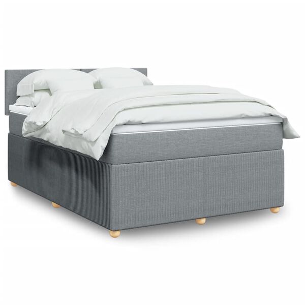 vidaXL &Kappa;&rho;&epsilon;&beta;ά&tau;&iota; Boxspring &mu;&epsilon; &Sigma;&tau;&rho;ώ&mu;&alpha; &Alpha;&nu;&omicron;&iota;&chi;&tau;ό &Gamma;&kappa;&rho;&iota; 140x190 &epsilon;&kappa;. &Upsilon;&phi;&alpha;&sigma;&mu;ά&tau;&iota;&nu;&omicron;