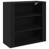 vidaXL Highboard &Mu;&alpha;ύ&rho;&eta; &Omicron;&xi;&upsilon;ά 80 x 33 x 150 &epsilon;&kappa; &Epsilon;&pi;&epsilon;&xi;&epsilon;&rho;&gamma;&alpha;&sigma;&mu;έ&nu;&omicron; &xi;ύ&lambda;&omicron;