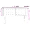 vidaXL Κεφαλάρι Κρεβατιού LED Καπουτσίνο 147x16x78/88εκ. Συνθετ. Δέρμα