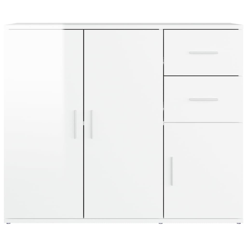 vidaXL Ντουλάπι Γυαλιστερό Λευκό 91 x 29,5 x 75 εκ. Επεξεργασμένο Ξύλο
