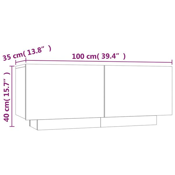 vidaXL Σετ Επίπλων Τηλεόρασης 3 Τεμ. φώτα LED Καπνιστή δρυς Επεξ. Ξύλο