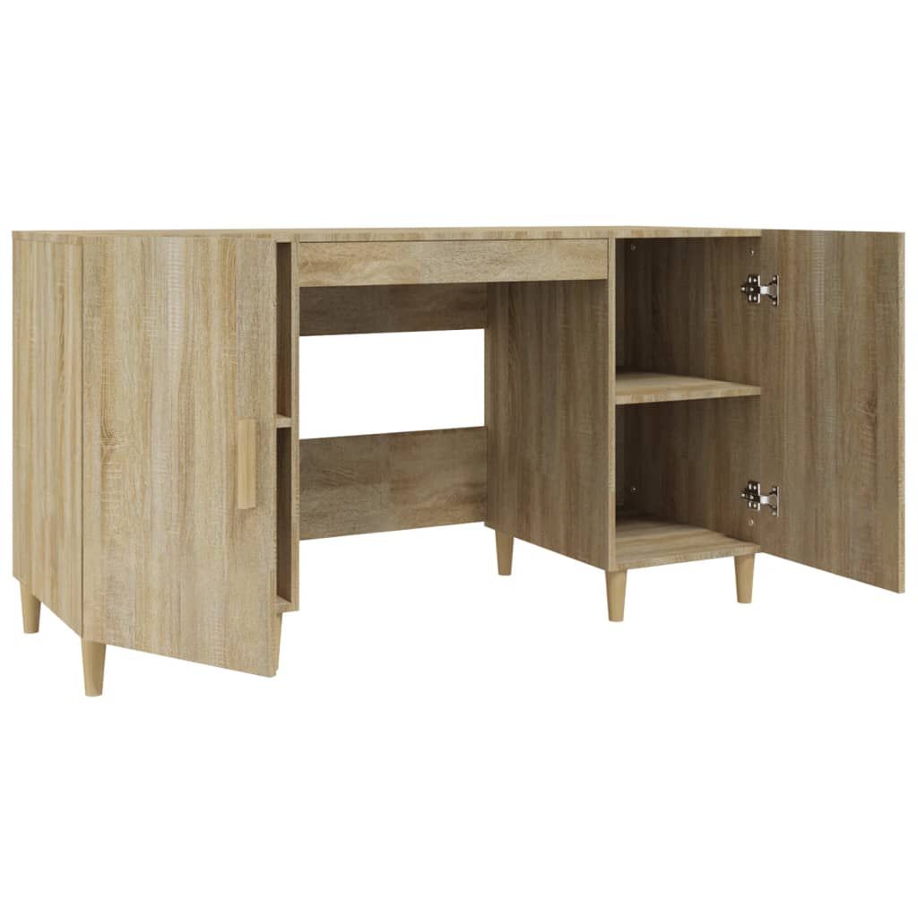 vidaXL Γραφείο Sonoma Δρυς 140 x 50 x 75 εκ. από Επεξεργασμένο Ξύλο
