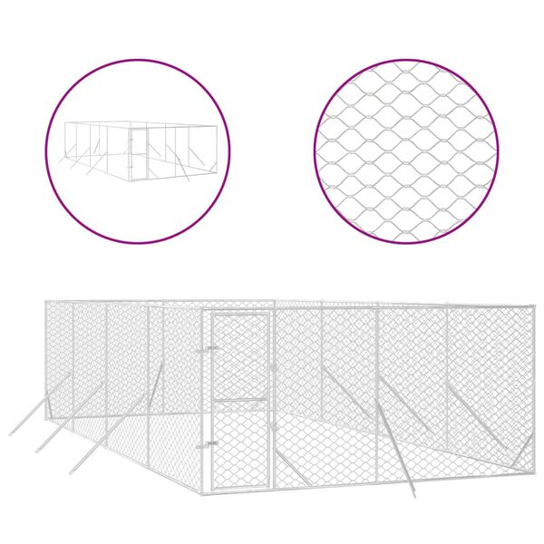 vidaXL &Kappa;&lambda;&omicron;&upsilon;&beta;ί &Sigma;&kappa;ύ&lambda;&omicron;&upsilon; &Epsilon;&xi;&omega;&tau;&epsilon;&rho;. &Chi;ώ&rho;&omicron;&upsilon; &Alpha;&sigma;&eta;&mu;ί 4x8x2 &mu;. &alpha;&pi;ό &Gamma;&alpha;&lambda;&beta;&alpha;&nu;. &Alpha;&tau;&sigma;ά&lambda;&iota;