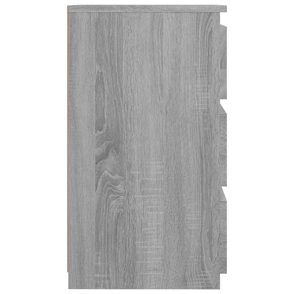 vidaXL Κομοδίνα 2 τεμ. Γκρι Sonoma 40x35x62,5 εκ. Επεξεργασμένο Ξύλο