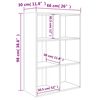 vidaXL Ραφιέρα / Βιβλιοθήκη Μαύρη 66x30x98 εκ. από Επεξεργασμένο Ξύλο