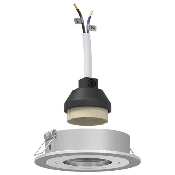 vidaXL Σποτ Ασημί 9 x 9 x 2 εκ. Αλουμίνιο